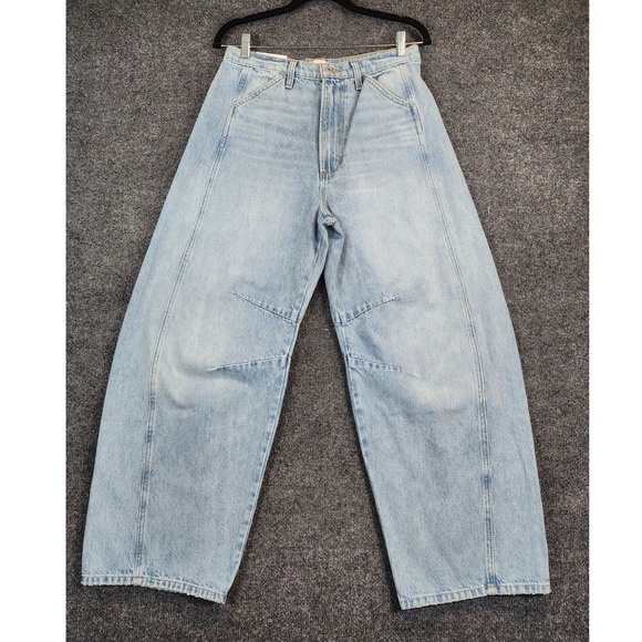 Joe's Jeans Denim - Joe's Jeans The Bowie Ideal High Rise Wide Leg Barrel Jeans Light Wash 27 NWT